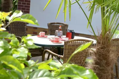 Ein Garten an der Unterkunft Ferienhaus ODIN