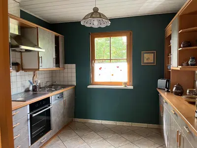 Küche/Küchenzeile in der Unterkunft Ferienwohnung Unter den Linden