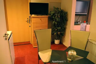 Küche/Küchenzeile in der Unterkunft Monteur - Budget Apartments Freital