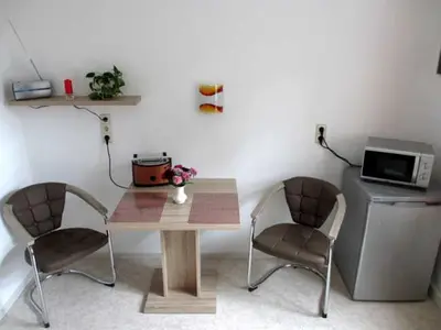 Küche/Küchenzeile in der Unterkunft Ferienwohnung Schlupp