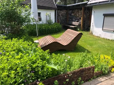 Ein Garten an der Unterkunft Ferienhaus Zinnwald