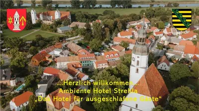 Blick auf Ambiente Hotel Strehla aus der Vogelperspektive