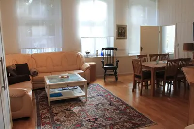 Ein Sitzbereich in der Unterkunft Ferienwohnung 