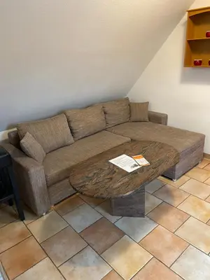 Ein Sitzbereich in der Unterkunft Ferienwohnungen Rehn