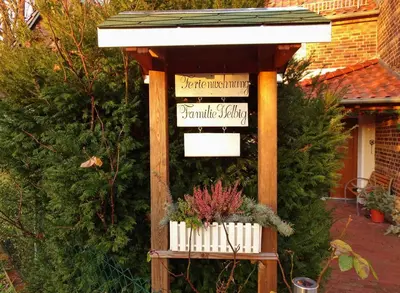 Ein Garten an der Unterkunft Ferienwohnung Helbig