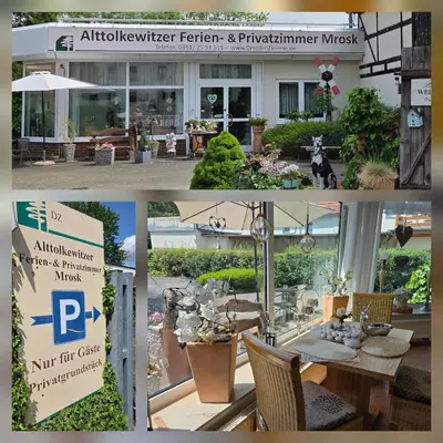 Ein Restaurant oder anderes Speiselokal in der Unterkunft Alttolkewitzer Ferien- & Privatzimmer Mrosk Dresden