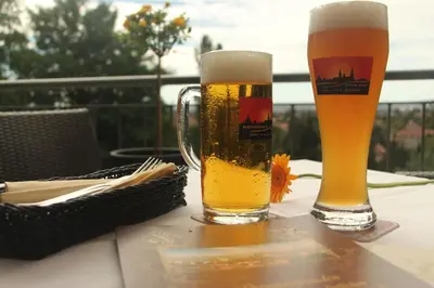 Getränke in der Unterkunft Bergwirtschaft Wilder Mann Hotel und Restaurant