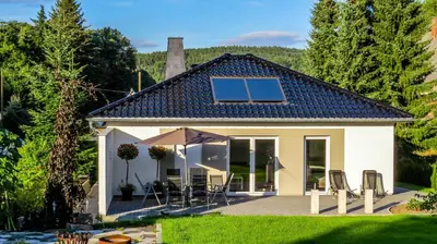 Ein Garten an der Unterkunft Ferienhaus im Erzgebirge