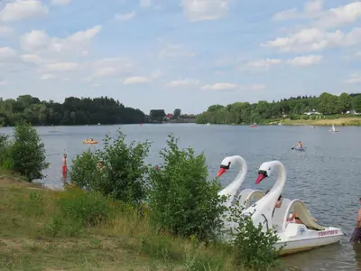 Blick auf einen Fluss in der Nähe der Ferienwohnung