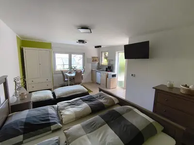 Ein Bett oder Betten in einem Zimmer der Unterkunft fambiwo - Ferienhaus in guter Lage