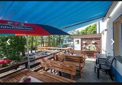 Ein Restaurant oder anderes Speiselokal in der Unterkunft Hostel im Osterzgebirge
