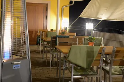 Ein Sitzbereich in der Unterkunft Gasthaus & Pension Zirkelstein