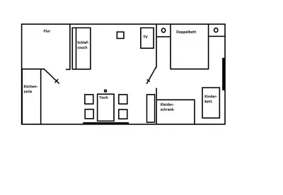 Grundriss der Unterkunft Ferienhaus Knappensee