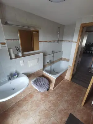 Ein Badezimmer in der Unterkunft Apartment Bürgerstraße, 50 q.m.