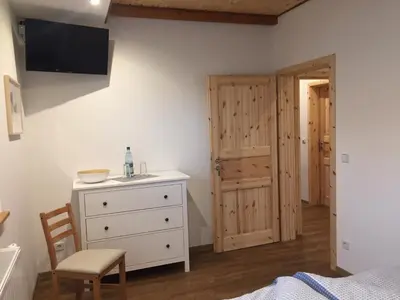 Ein Bett oder Betten in einem Zimmer der Unterkunft Gut Fischer