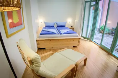 Ein Bett oder Betten in einem Zimmer der Unterkunft Fewo CANALETTO im Stadtzentrum