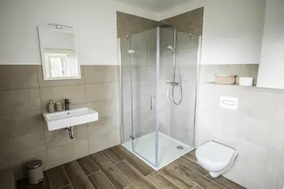 Ein Badezimmer in der Unterkunft Ferienwohnung Schwalbennest