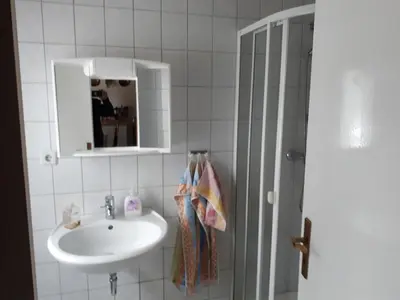 Ein Badezimmer in der Unterkunft Ferienwohnung Jahner