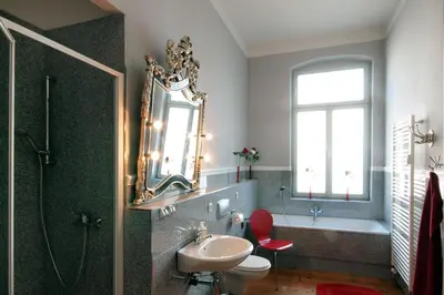Ein Badezimmer in der Unterkunft Ferienwohnungen Villa Haniel Julius