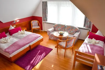 Ein Bett oder Betten in einem Zimmer der Unterkunft Villa Wilisch