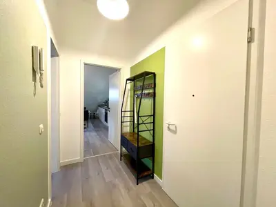 Ein Bett oder Betten in einem Zimmer der Unterkunft Apartment Zschachwitz in Dresden - ruhige Lage, modern, gute Anbindung!