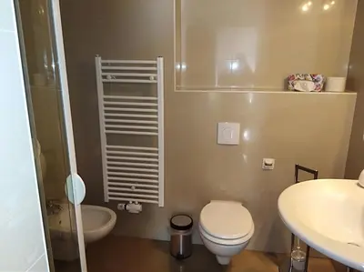 Ein Badezimmer in der Unterkunft Pension Reichel