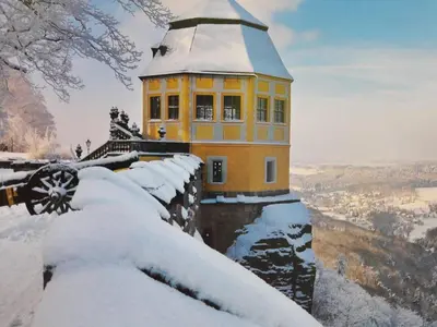 Ferienwohnung Schrammsteinblick im Winter