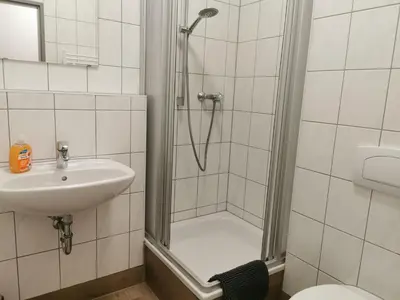 Ein Badezimmer in der Unterkunft Herberge 39