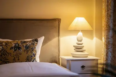 Ein Bett oder Betten in einem Zimmer der Unterkunft Pension Donatus