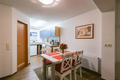 Küche/Küchenzeile in der Unterkunft Ferienwohnung zur Steinburg