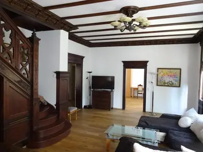 Ein Sitzbereich in der Unterkunft Villa Bellevue Dresden