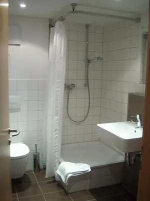 Ein Badezimmer in der Unterkunft Historisches Bürgerhaus Dresden -Kulturstiftung-