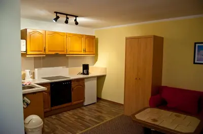 Küche/Küchenzeile in der Unterkunft Ferienwohnung Schumann