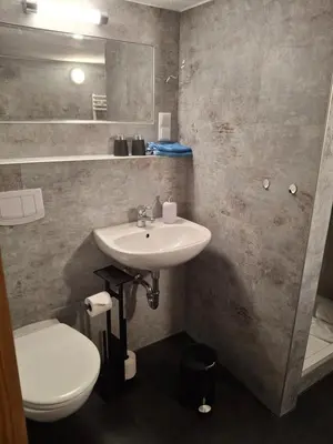 Ein Badezimmer in der Unterkunft Gasthaus Stiller Fritz