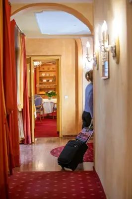 Ein Sitzbereich in der Unterkunft Romantik Hotel Bülow Residenz