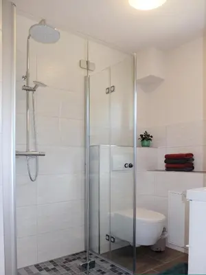 Ein Badezimmer in der Unterkunft Ferienwohnung May