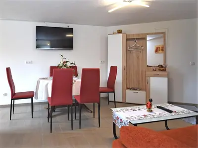 TV/Unterhaltungsangebot in der Unterkunft Cozy Apartment in Lichtenhain Germany With Garden