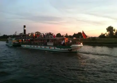 Blick auf einen Fluss in der Nähe der Ferienwohnung