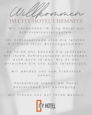 Ein Zertifikat, Auszeichnung, Logo oder anderes Dokument, das in der Unterkunft City Hotel ausgestellt ist