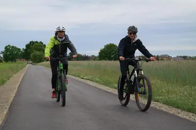 Radfahren an der Unterkunft Ferienwohnung Seenland oder in der Nähe