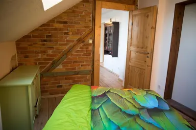 Ein Bett oder Betten in einem Zimmer der Unterkunft Appartementhaus 