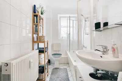 Ein Badezimmer in der Unterkunft Schlummi gemütliche zentrale & saubere Wohnung