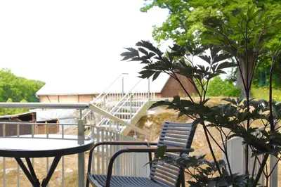 Ein Balkon oder eine Terrasse in der Unterkunft Landgasthof Neue Schänke