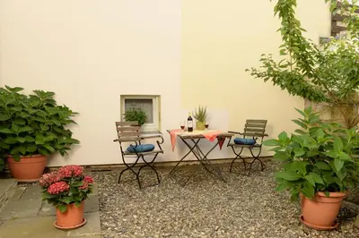 Ein Garten an der Unterkunft Hortensiensuite