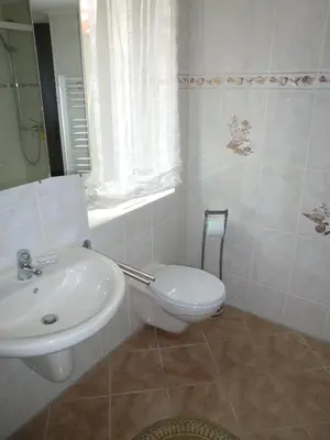 Ein Badezimmer in der Unterkunft Wildholz Sachsen