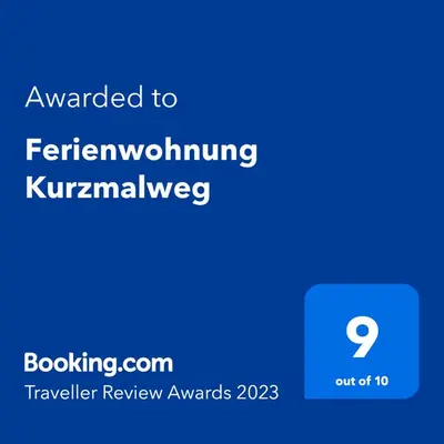 Ein Zertifikat, Auszeichnung, Logo oder anderes Dokument, das in der Unterkunft Ferienwohnung Kurzmalweg -Balkon- ausgestellt ist