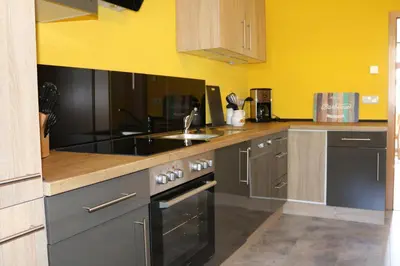 Küche/Küchenzeile in der Unterkunft Ferienwohnung Gläser