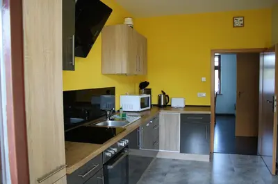 Küche/Küchenzeile in der Unterkunft Ferienwohnung Gläser