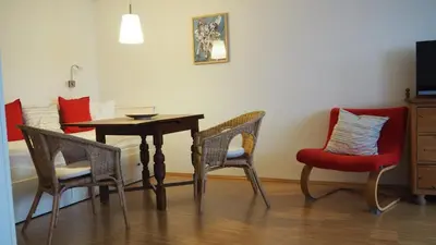 Ein Sitzbereich in der Unterkunft Uferlos