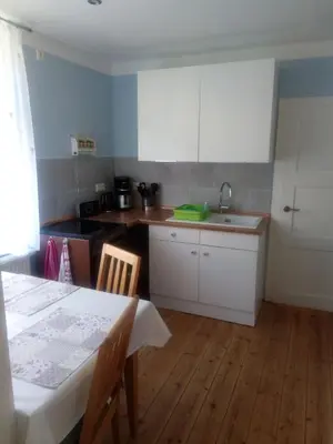 Küche/Küchenzeile in der Unterkunft Ferienwohnung Sorgatz
